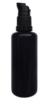 Violettglasflasche Mironglas Lichtschutz mit Pumpverschluss, 50 ml