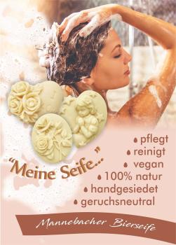 Bierseife - BaSuBa Engel - hochwertige handgesiedete Anti-Schuppen-Naturseife Vegan