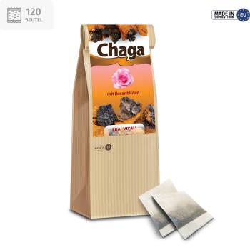 Preview: Chaga-Pilz mit Rosenblättern im Teebeutel Preview: Chaga-Pilz mit Rosenblättern im Teebeutel