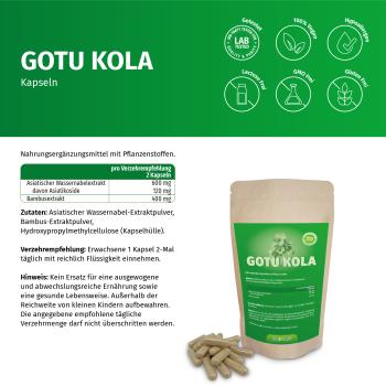 Wild garlic herb extract powder 10:1 (Allium ursinum) Gotu kola extract powder 20:1 (Centella asiatica (L.) Urban contains 20% asiaticosides)