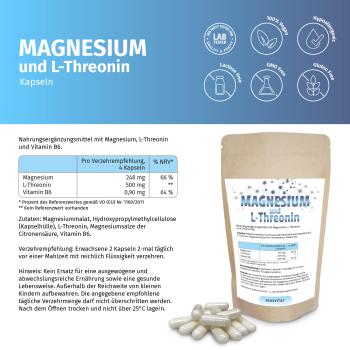 Magnesium L-Threonin, Kapseln - fördern die Muskel- und Nervenfunktion