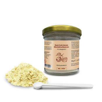 Preview: Mönchsfrucht 50% Extrakt (Monk Fruit Extract) Pulver Preview: Mönchsfrucht 50% Extrakt (Monk Fruit Extract) Pulver