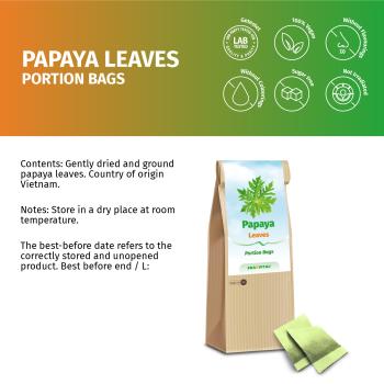 Preview: Papaya Blätter und Stängel in Tee-Beutel Preview: Papaya Blätter und Stängel in Tee-Beutel