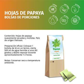 Preview: Papaya Blätter und Stängel in Tee-Beutel Preview: Papaya Blätter und Stängel in Tee-Beutel