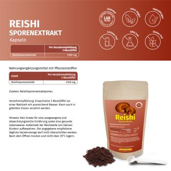 Preview: Reishi Sporen Extraktpulver. Vegan. Preview: Reishi Sporen Extraktpulver. Vegan.