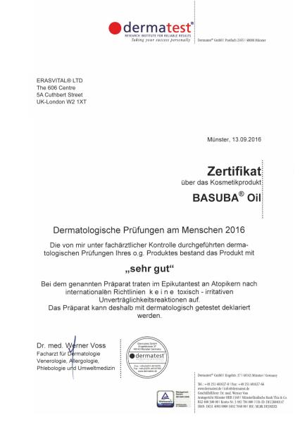 Basuba Oil kosmetik für sehr empfindliche haut